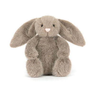 Plush toy rabbit on a white background