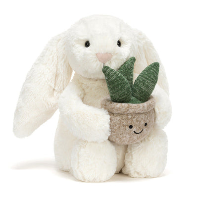 Jellycat Cream Bunny with Plant