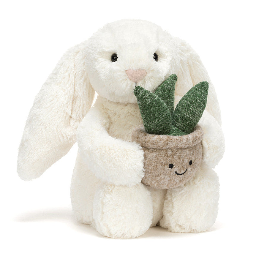 Jellycat Cream Bunny with Plant