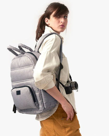 7 A.M. Enfant BK718 Diaper Backpack - Heather Grey - Twinkle Twinkle Little One