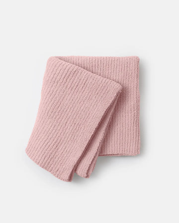7 A.M. Fuzzy Crushed Ribbed Blanket - Ash Rose - Twinkle Twinkle Little One