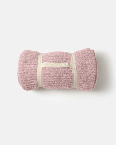 7 A.M. Fuzzy Crushed Ribbed Blanket - Ash Rose - Twinkle Twinkle Little One