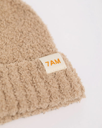 7 A.M. Pecan & Ecru Beanies Set of 2 - Fuzzy