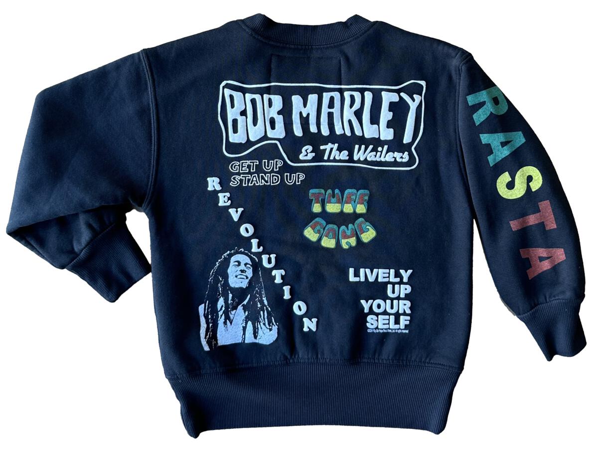 Bob Marley Rasta Puffy Paint Crewneck Sweatshirt - 0