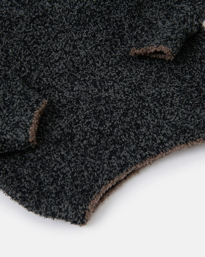 7 A.M. Enfant Boxy Sweater Fuzzy - Black Melange - Twinkle Twinkle Little One