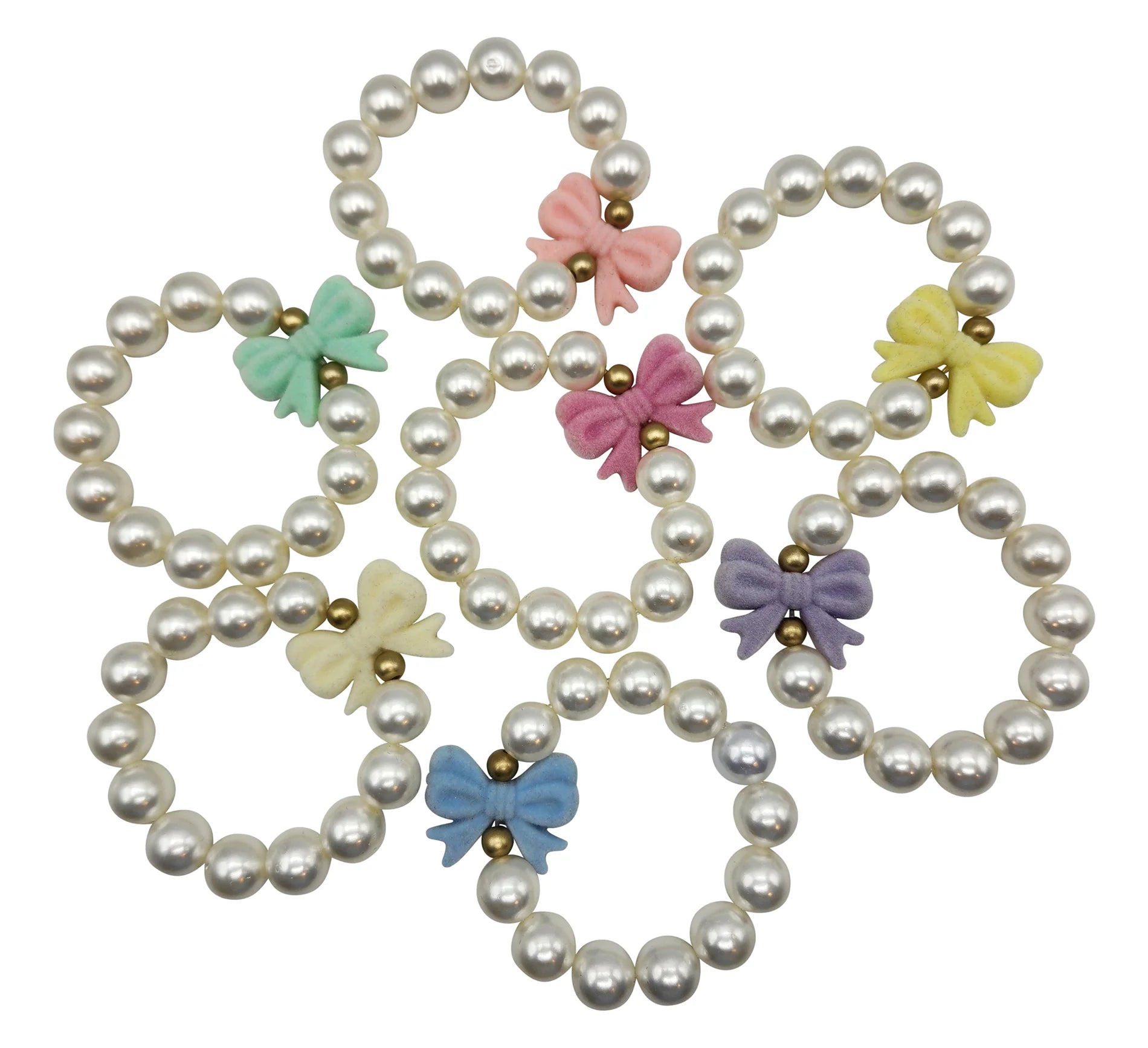 Flocky Bow Pearl Bracelets