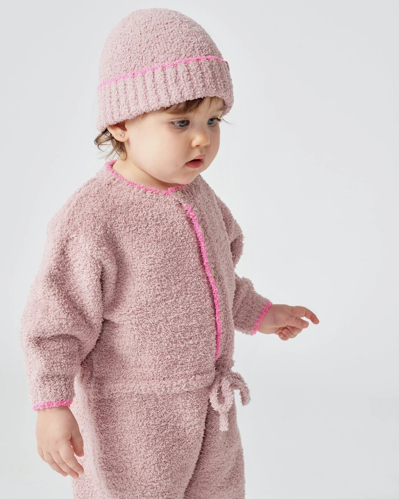 7 A.M. Fuzzy Beanie - Ash Rose - Twinkle Twinkle Little One