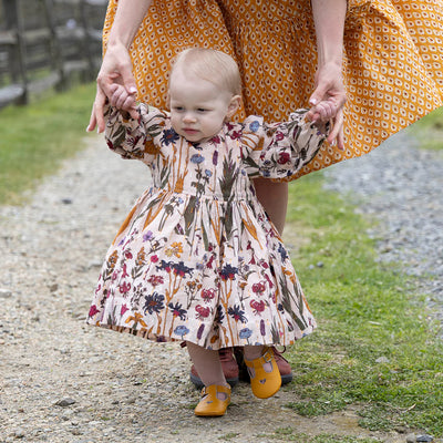 Baby Girls Brooke Dress Set - Autumn Flowers - Twinkle Twinkle Little One
