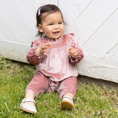 Baby Girls Velour Kalani Jumper - Mauve - Twinkle Twinkle Little One