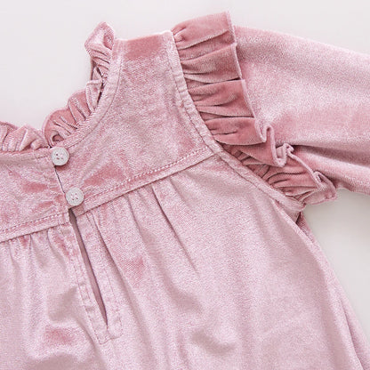 Baby Girls Velour Kalani Jumper - Mauve - Twinkle Twinkle Little One