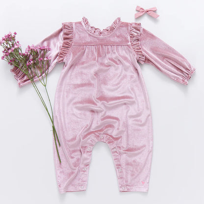Baby Girls Velour Kalani Jumper - Mauve - Twinkle Twinkle Little One