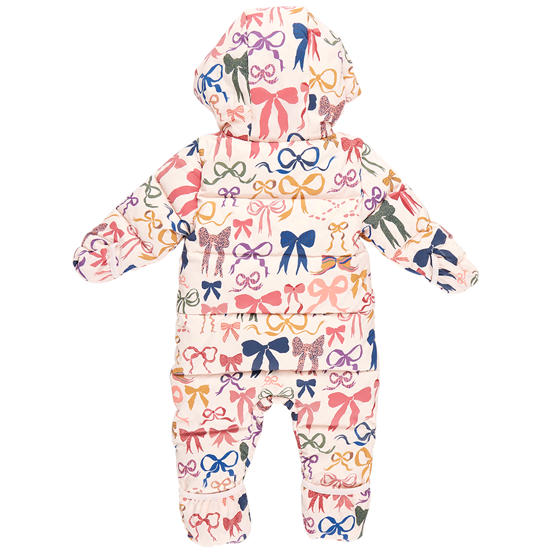 Baby Snowsuit - Bows on Bows Pink