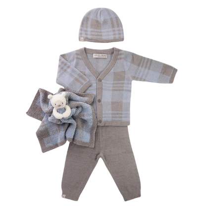 CozyChic Ultra Lite Plaid Baby Bundle - Sky/Dove Grey - Twinkle Twinkle Little One