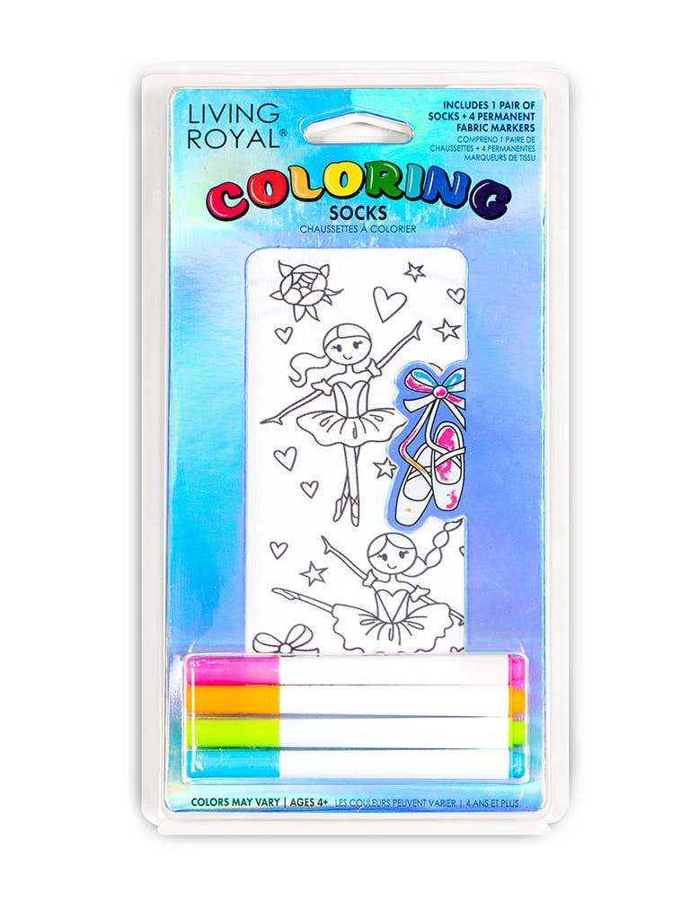 Ballerina Coloring Socks - Twinkle Twinkle Little One