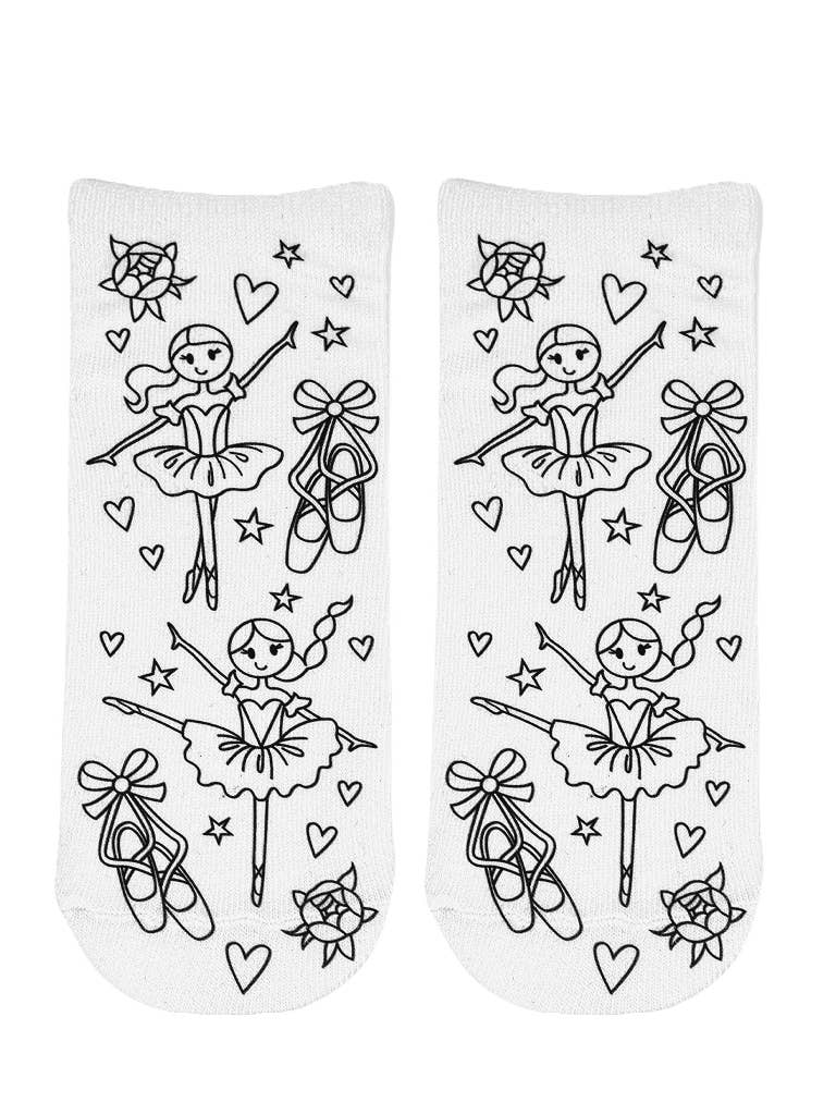 Ballerina Coloring Socks - Twinkle Twinkle Little One