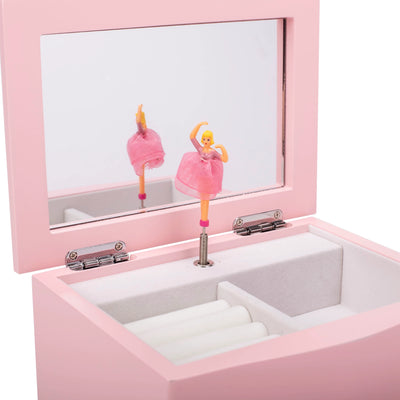 Graceful Ballerina Musical Jewelry Box – Pink
