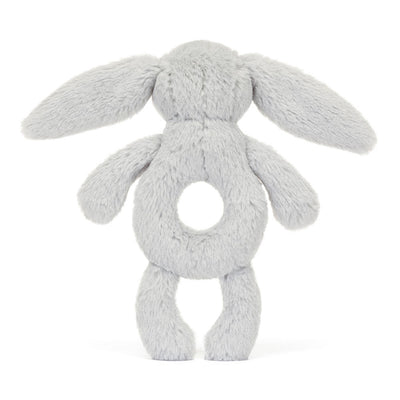 Bashful Silver (Grey) Bunny Ring Rattle - Twinkle Twinkle Little One
