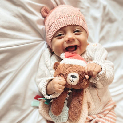 Holiday Itzy Lovey™ Plush And Teether Toy - Bear - Twinkle Twinkle Little One