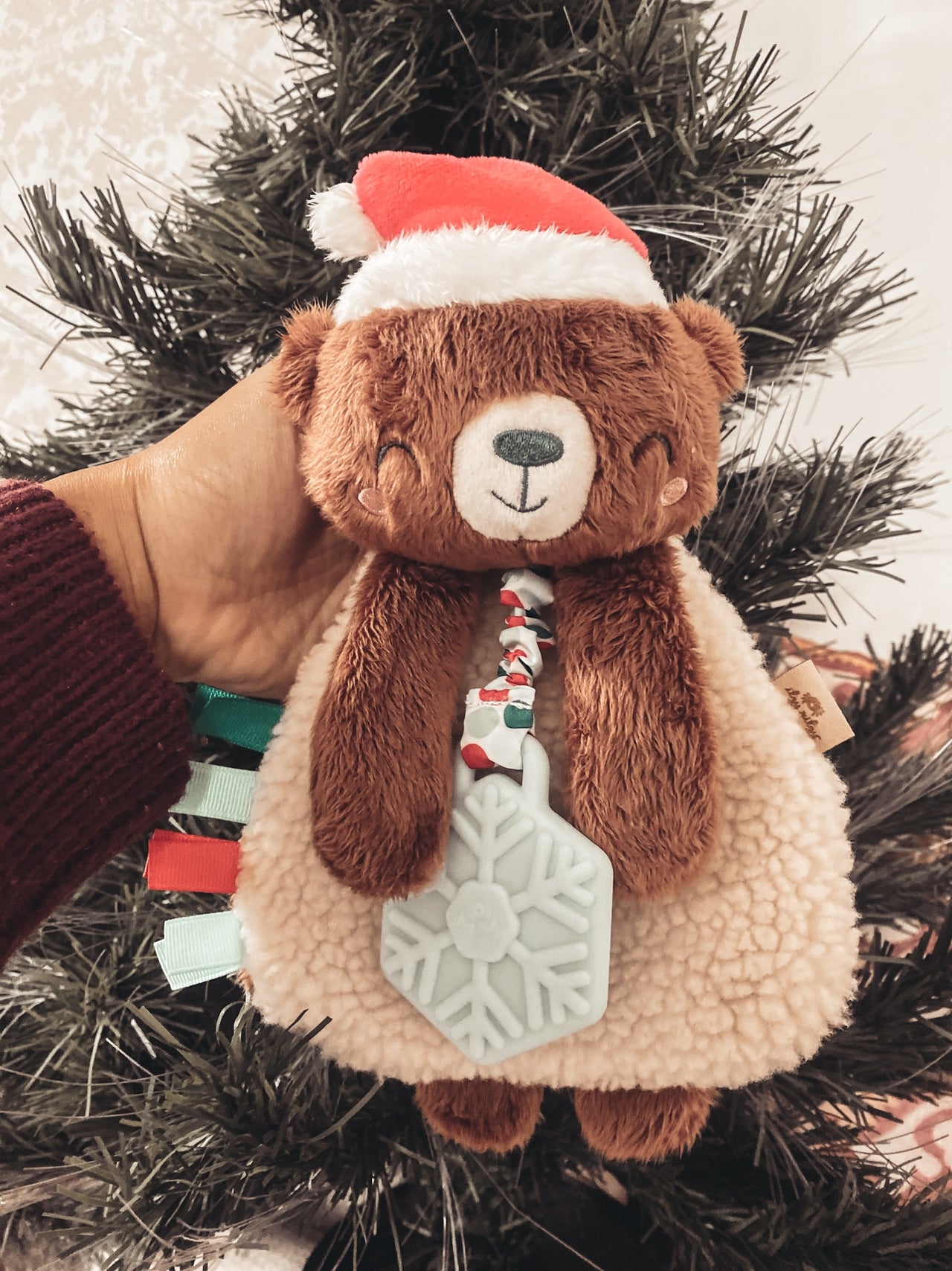 Holiday Itzy Lovey™ Plush And Teether Toy - Bear