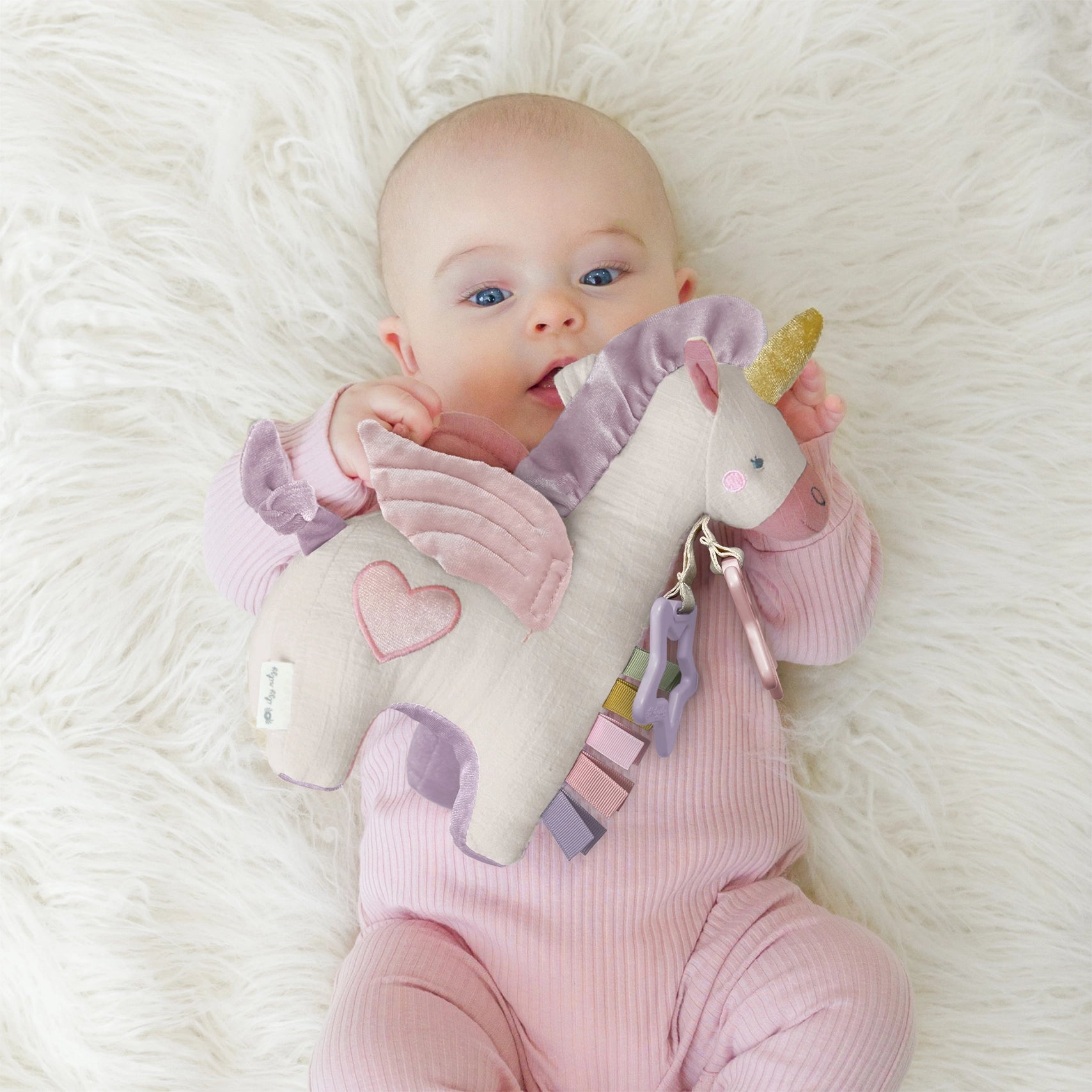 Bespoke Link & Love™ Activity Plush & Teether Toy - Pegasus - Twinkle Twinkle Little One