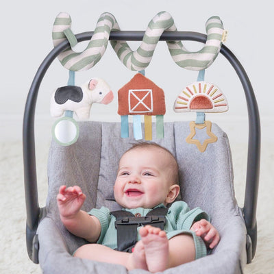 Bitzy Bespoke™ Itzy Bitzy Spiral Car Seat Activity Toy - Farm - Twinkle Twinkle Little One