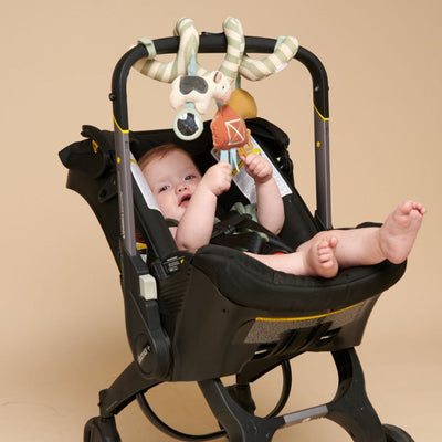Bitzy Bespoke™ Itzy Bitzy Spiral Car Seat Activity Toy - Farm - Twinkle Twinkle Little One