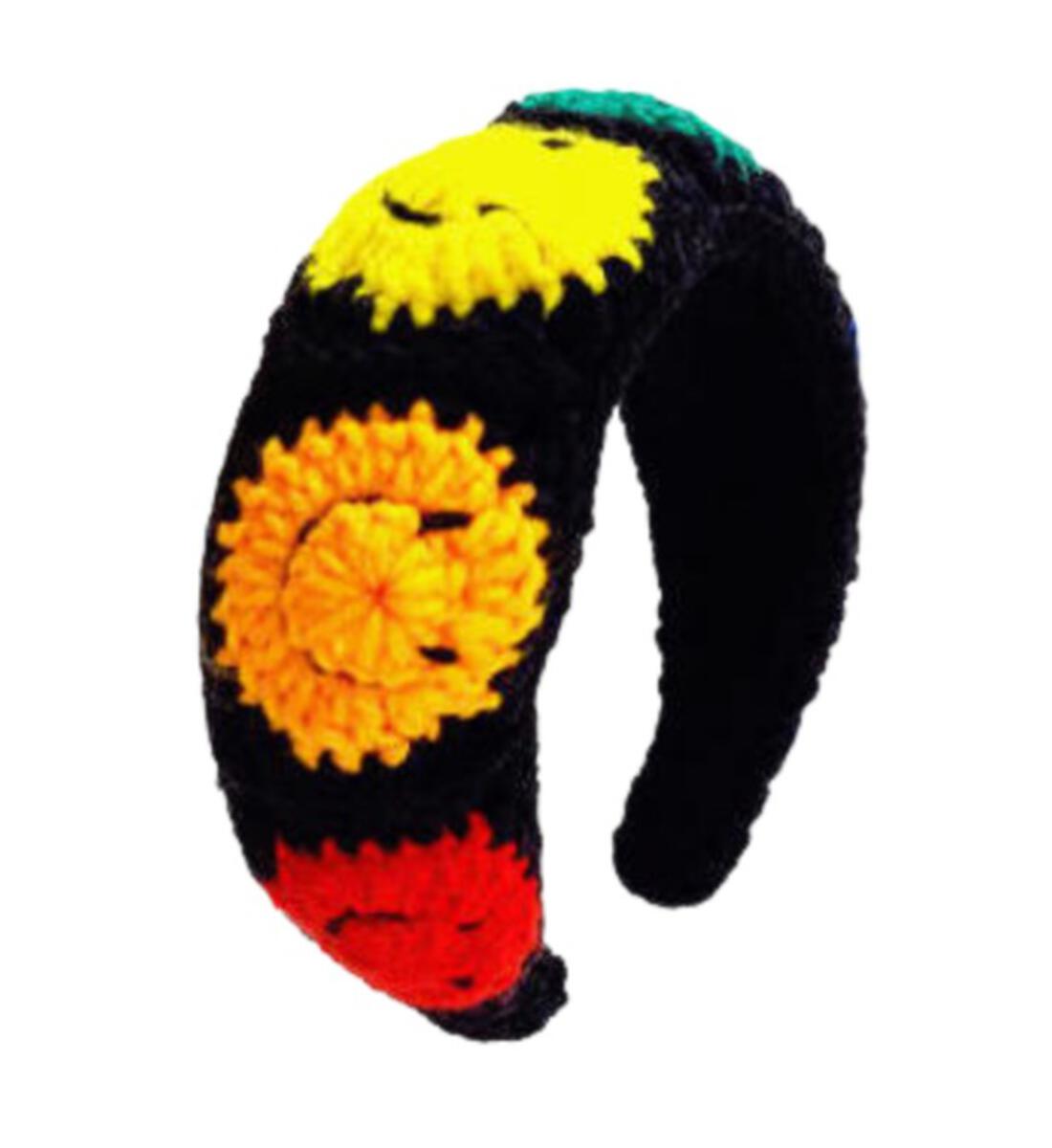 Black Multi Smile Crochet Headband - Twinkle Twinkle Little One