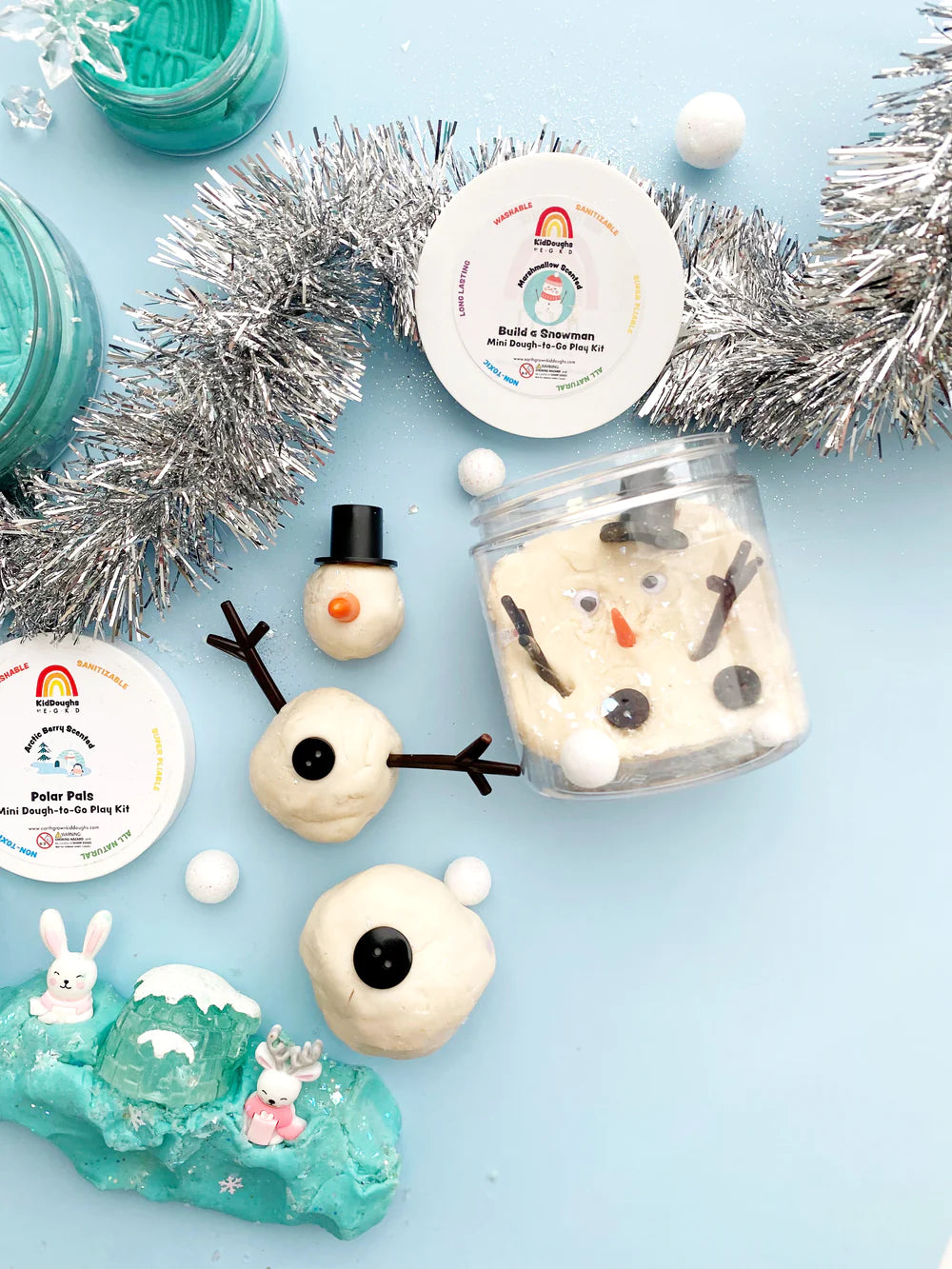 Snowman Mini Dough To Go - Twinkle Twinkle Little One