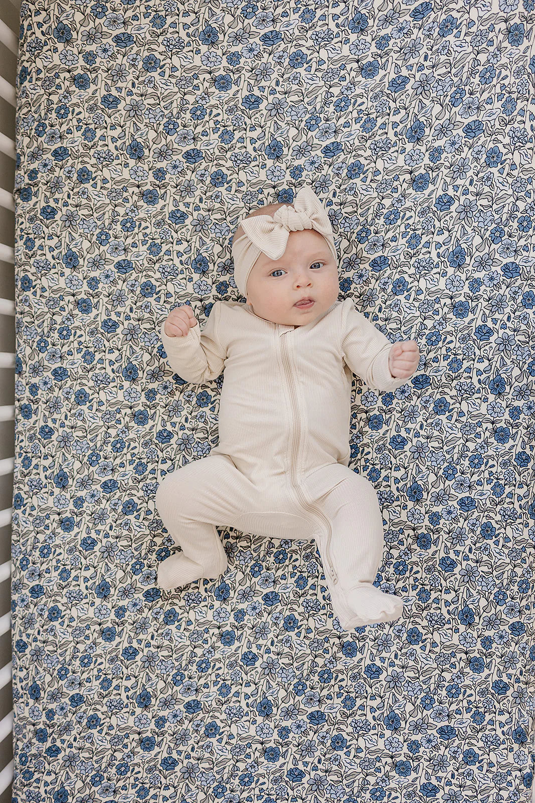 Bluebell Pointelle Bamboo Stretch Crib Sheet