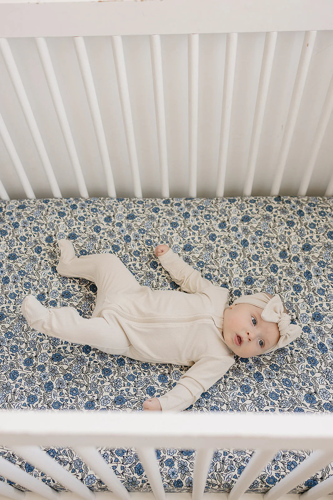 Bluebell Pointelle Bamboo Stretch Crib Sheet