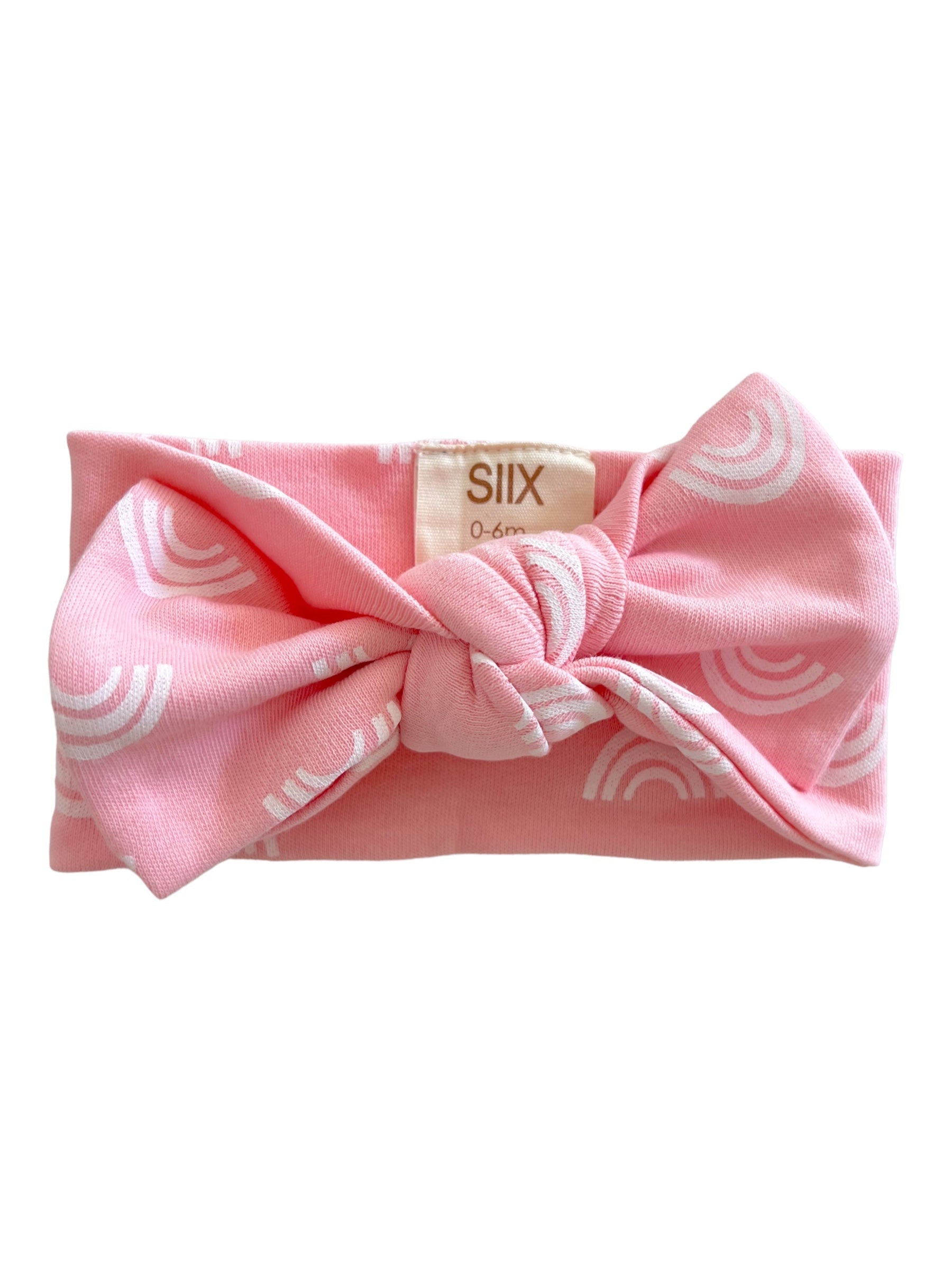 Blush Rainbow Organic Bow Headband