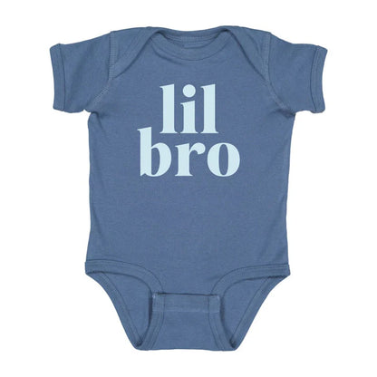 Lil Bro Short Sleeve Bodysuit - Indigo - Twinkle Twinkle Little One