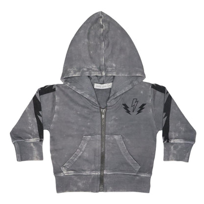 Bolts Print Enzyme Zip Hoodie - Twinkle Twinkle Little One