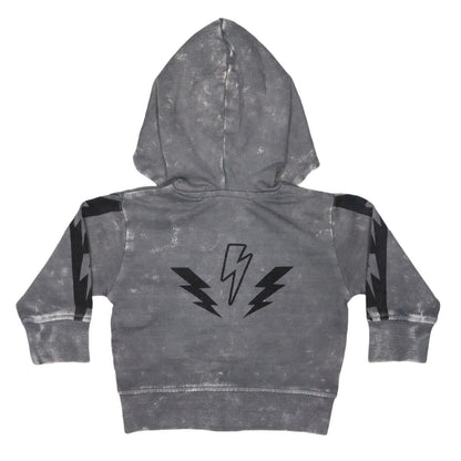 Bolts Print Enzyme Zip Hoodie - Twinkle Twinkle Little One