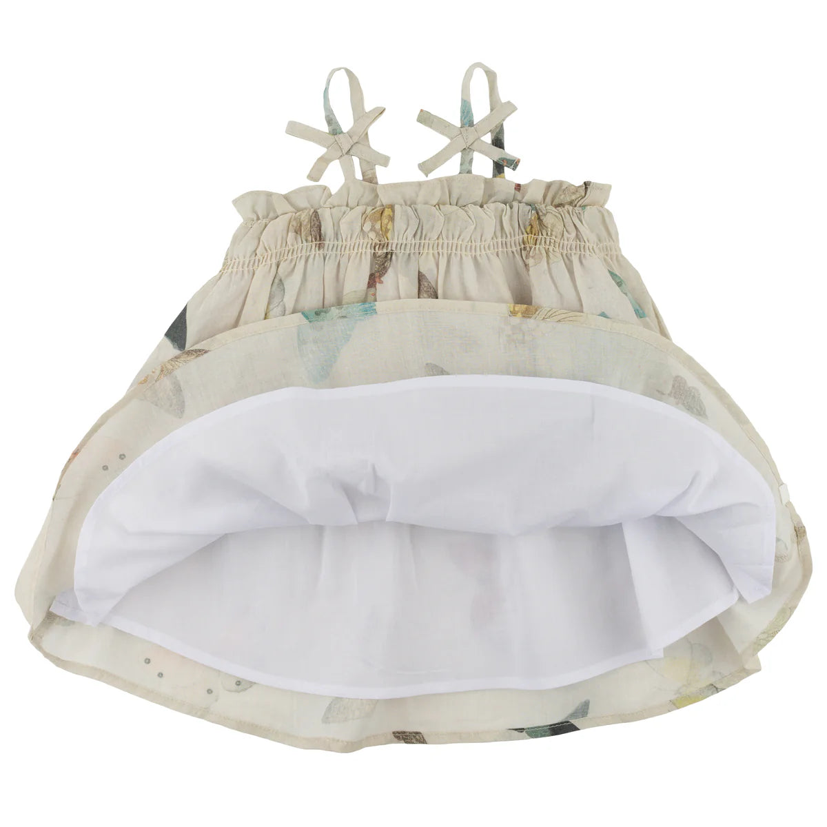 Natural Brandie Dress - Butterfly Garden