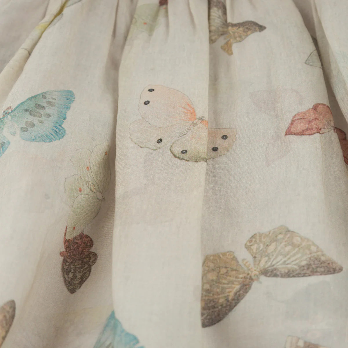 Natural Brandie Dress - Butterfly Garden