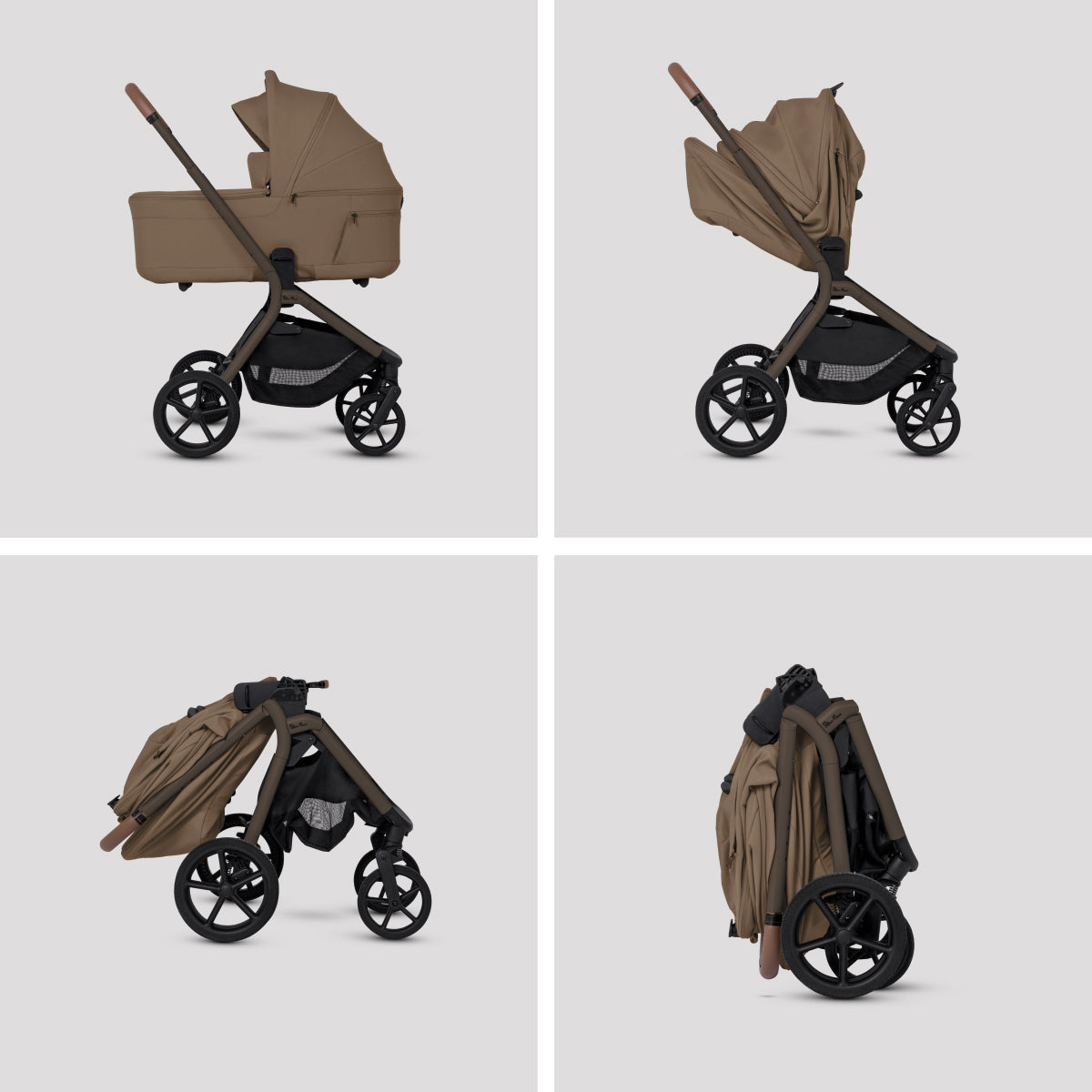 Silver Cross Breez Compact Stroller + Folding Bassinet Bundle