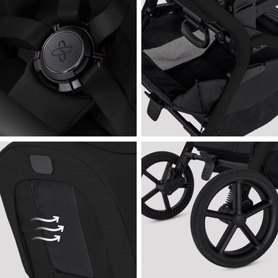 Silver Cross Breez Compact Stroller + Folding Bassinet Bundle
