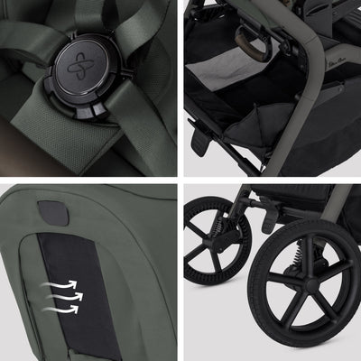 Silver Cross Breez Compact Stroller + Folding Bassinet Bundle