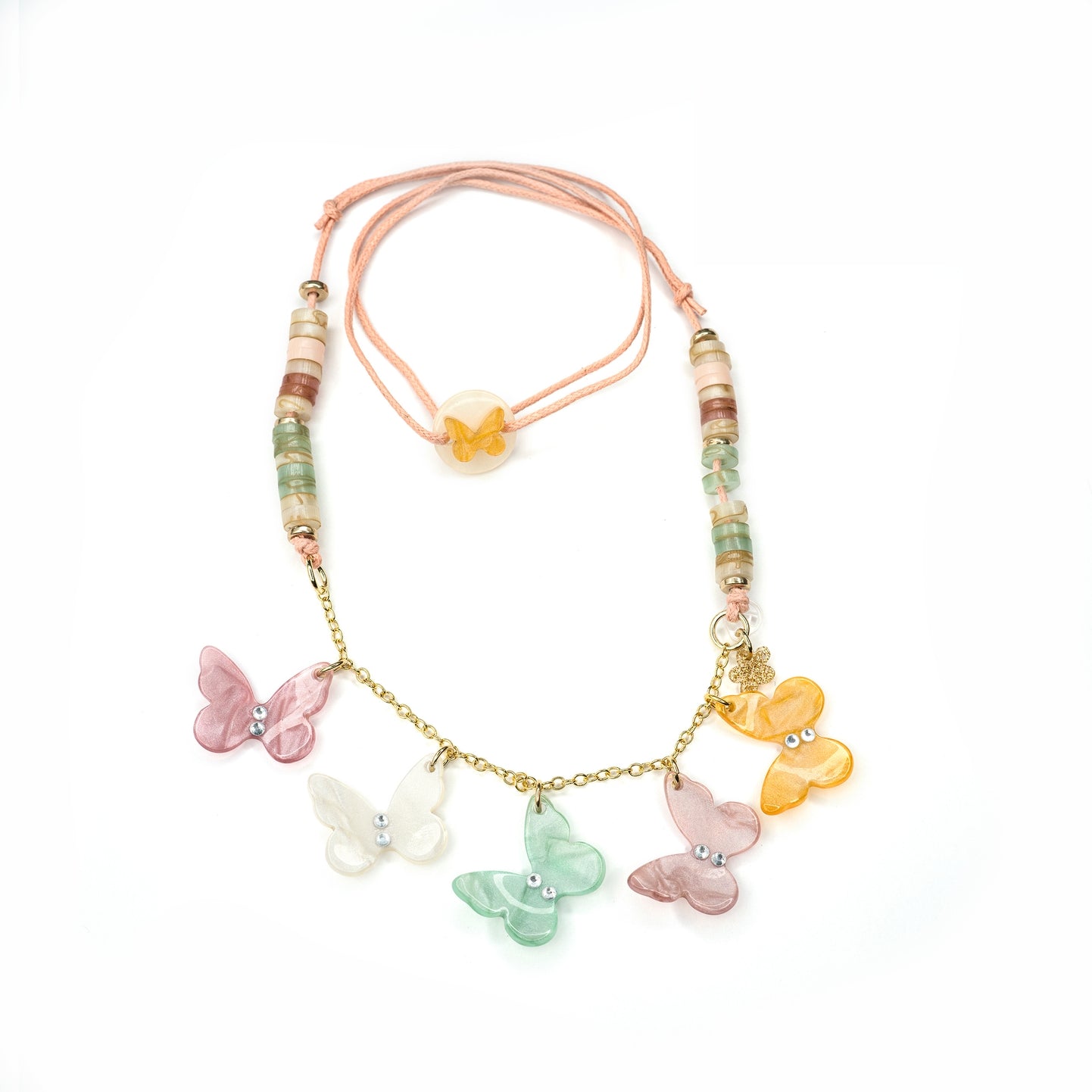 Butterflies Pearlized Pastel Necklace - Twinkle Twinkle Little One