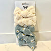 Tied Muslin Bow Clips - Twinkle Twinkle Little One