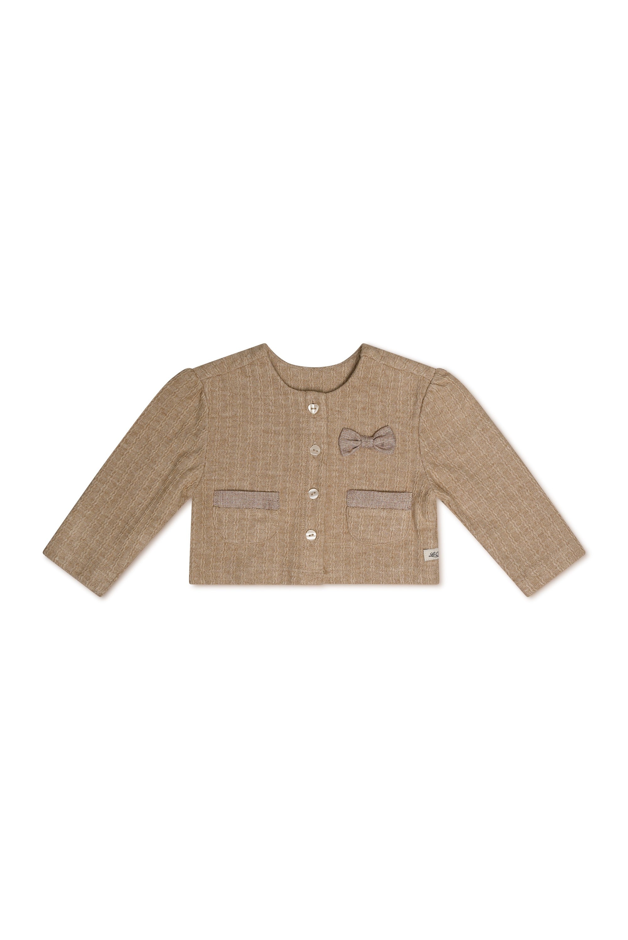 Aya Rib Melee Baby Jacket - Light Cappuccino - Twinkle Twinkle Little One