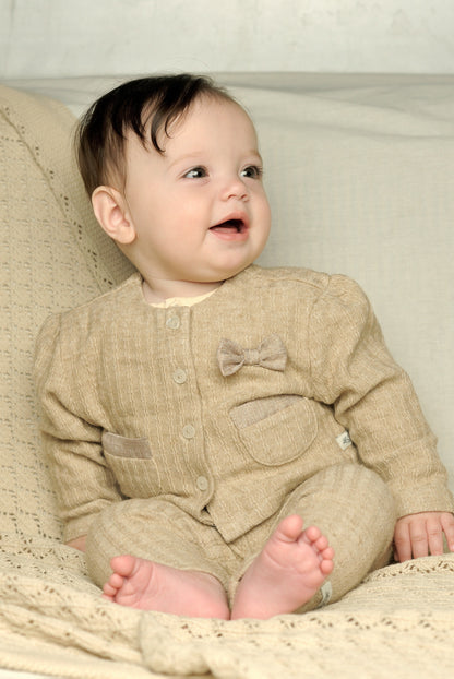 Aya Rib Melee Baby Jacket - Light Cappuccino - Twinkle Twinkle Little One