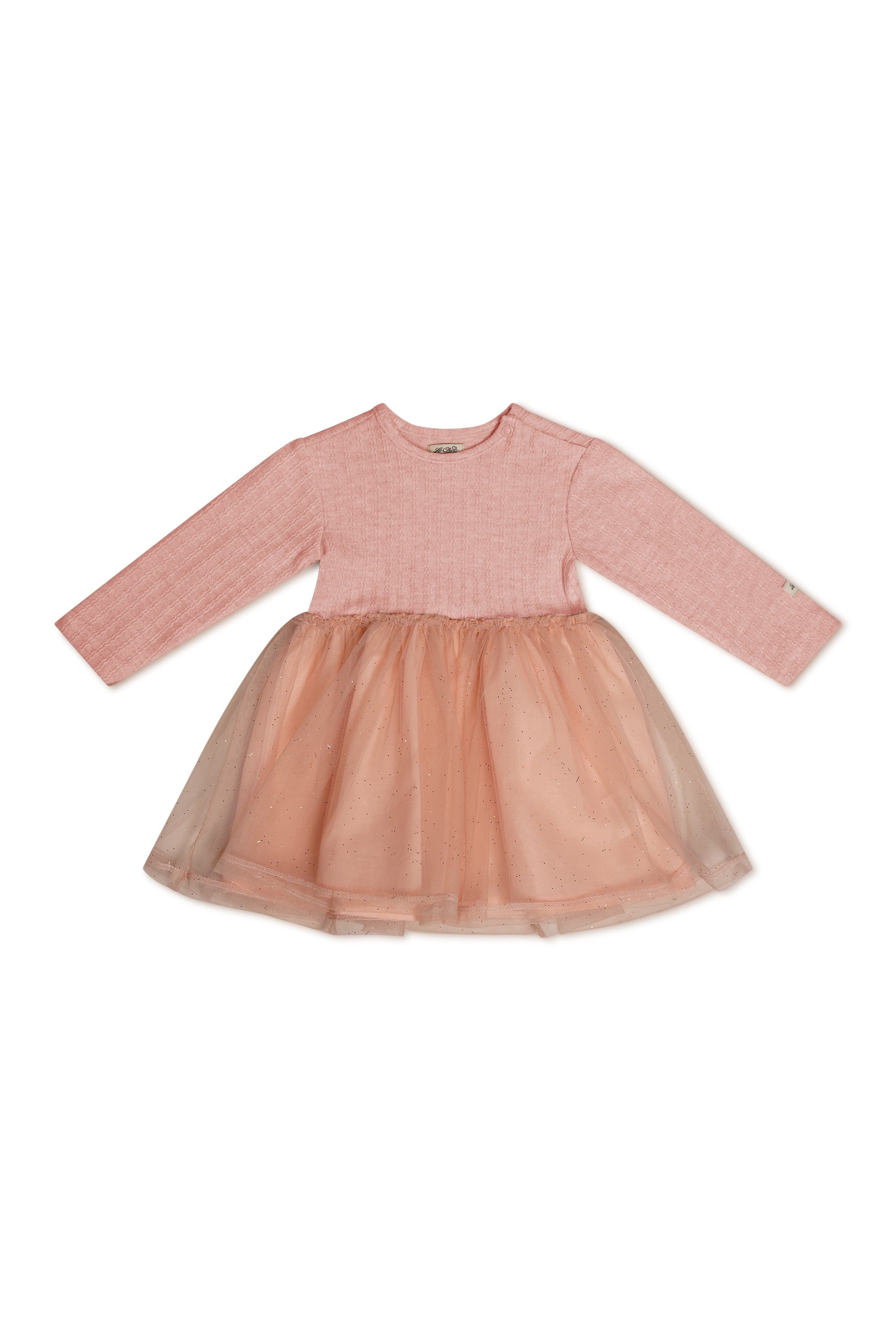 Solly Rib & Tulle Baby Dress - Cotton Candy - Twinkle Twinkle Little One