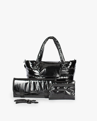 7 A.M. Enfant Capri Diaper Crossbody Bag - Black Polar - Twinkle Twinkle Little One