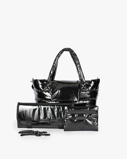 7 A.M. Enfant Capri Diaper Crossbody Bag - Black Polar - Twinkle Twinkle Little One