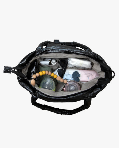 7 A.M. Enfant Capri Diaper Crossbody Bag - Black Polar - Twinkle Twinkle Little One