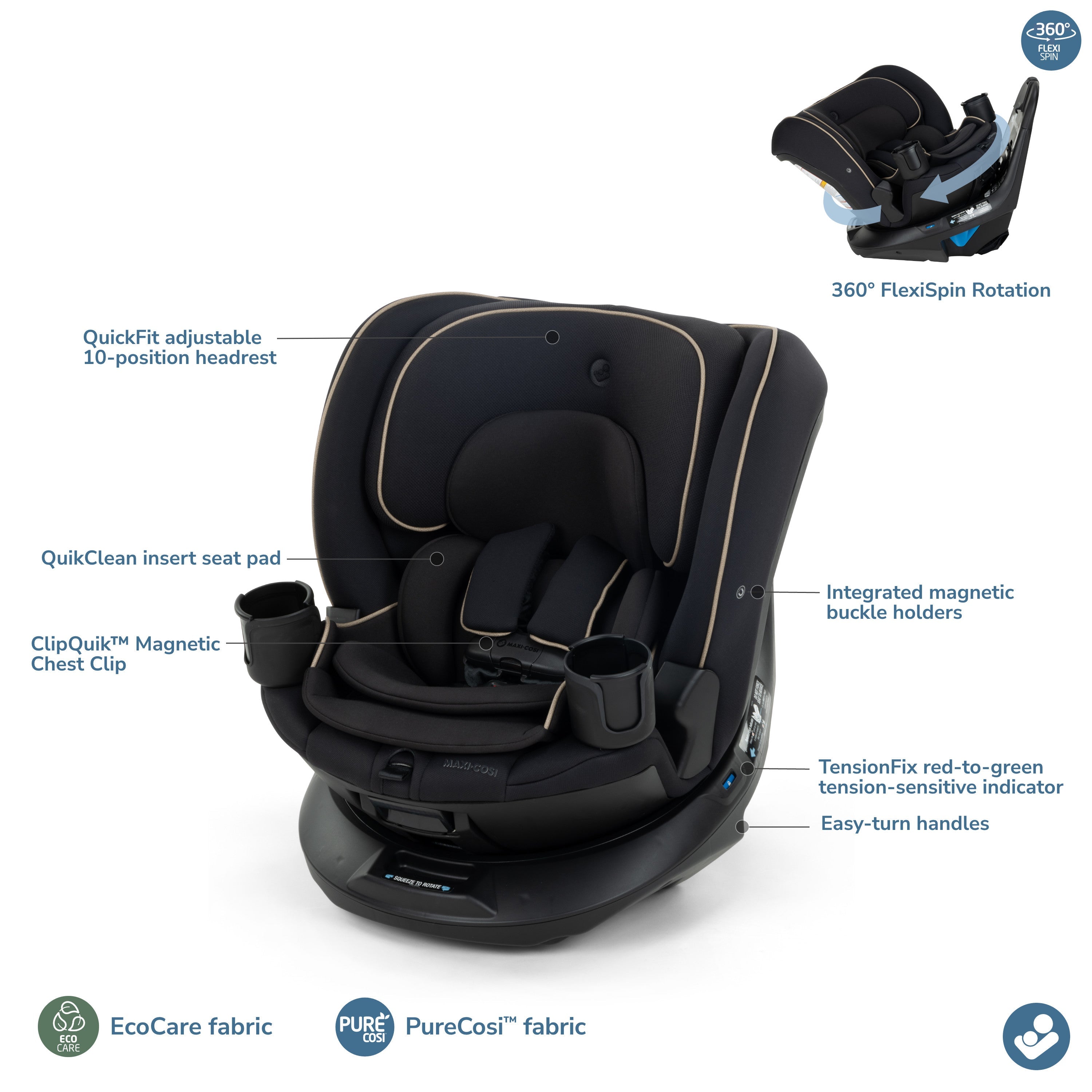 Maxi-Cosi Andi 360 Rotating All-in-One Convertible Car Seat - Twinkle Twinkle Little One