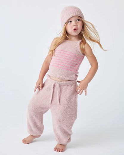 7 A.M. Fuzzy Beanie - Ash Rose - Twinkle Twinkle Little One