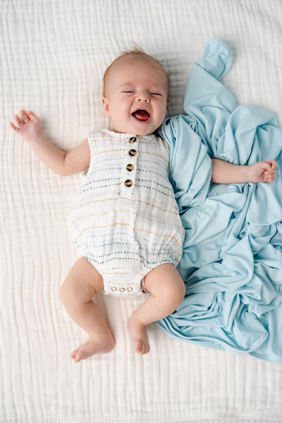 Lou Lou & Company CLOUD MUSLIN BUBBLE ROMPER - Conrad - Twinkle Twinkle Little One